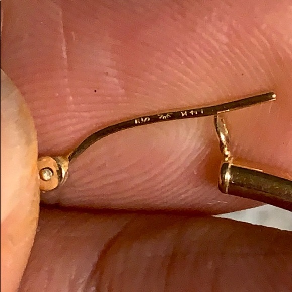 ❌SOLD❌14K Vintage Yellow Gold Hoops 💙💙 - Picture 7 of 12